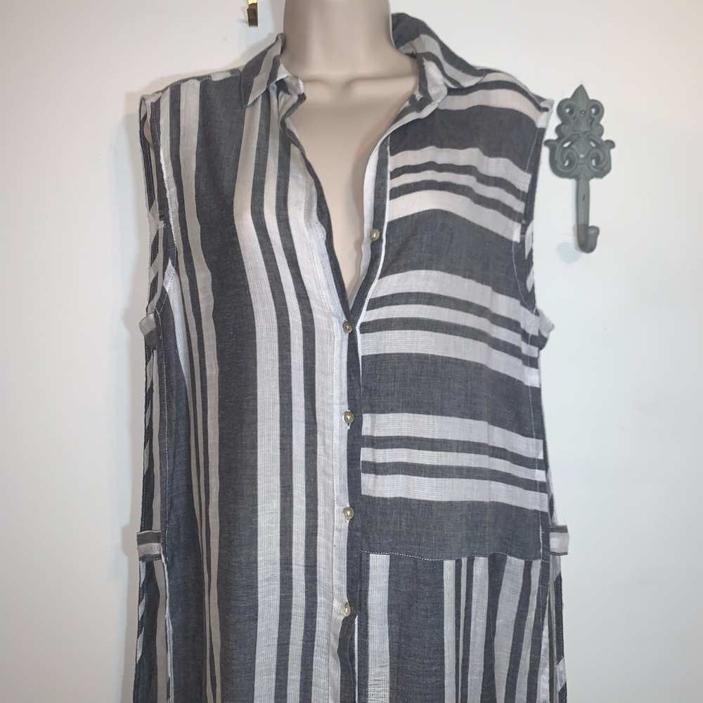 Topshop S Swim Cover Gray White - Picture 3 of 7